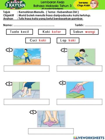 BM Tahun 3 PK Tema Kebersihan Diri