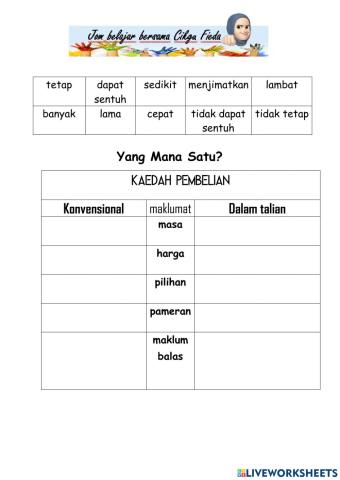 Membanding beza maklumat pembelian