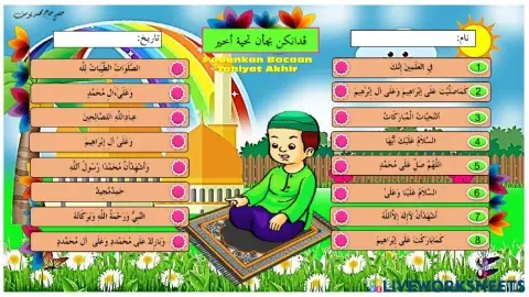 Bacaan Tahiyat Akhir