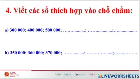 Tuần 2 - toán - luyện tập - thứ 3 - bài 4