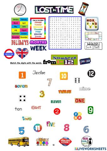 (P18) Pad Days & Numbers (1to12)