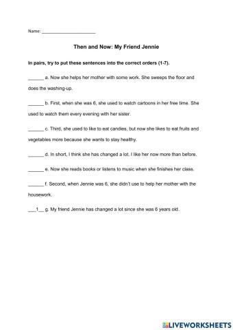 Writing: Then and Now: Another Person