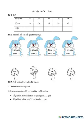 Bài tập cuối tuần 2