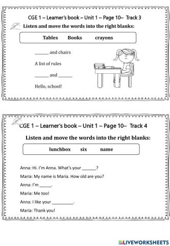 CGE1.U1.W1.Listening worksheet