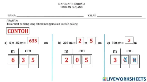 Ukuran panjang tahun 3