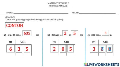Ukuran panjang tahun 3
