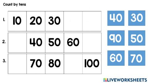 Count by tens