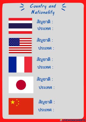 Country and Nationality