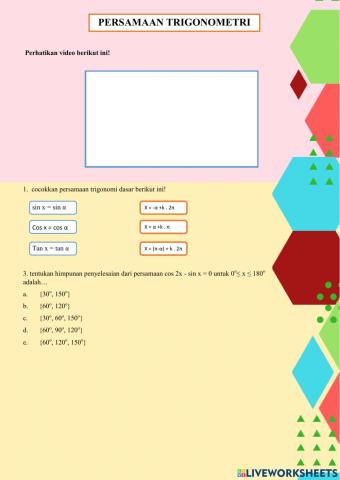 Persamaan Trigonometri
