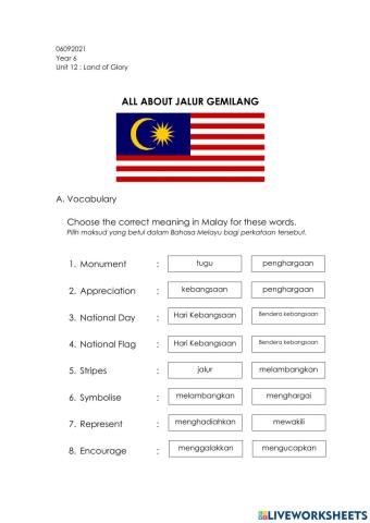 Unit 12 Land of Glory