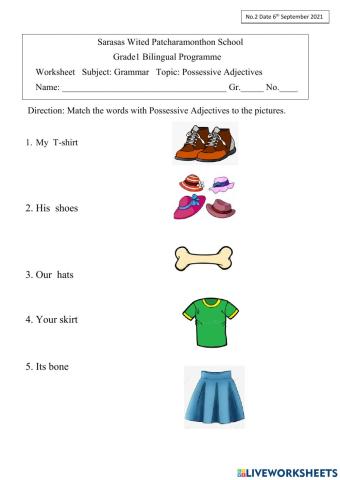 Possessive Adjectives