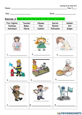 Occupation Vocabulary