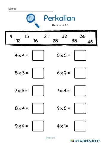 Evaluasi Perkalian 1-5