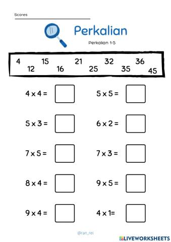 Evaluasi Perkalian 1-5