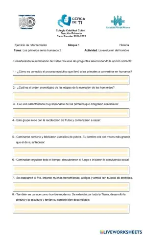La evolución del hombre