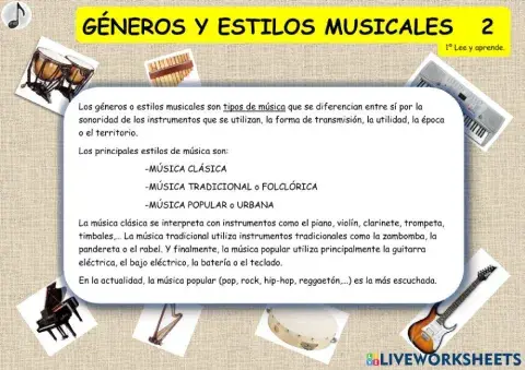 GÉNEROS Y ESTILOS MUSICALES 2