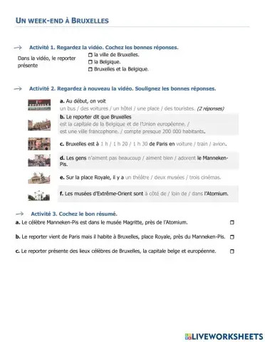 Un week-end à bruxelles