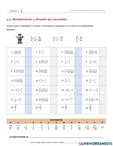 I.4.4.Multiplicación y división de fracciones