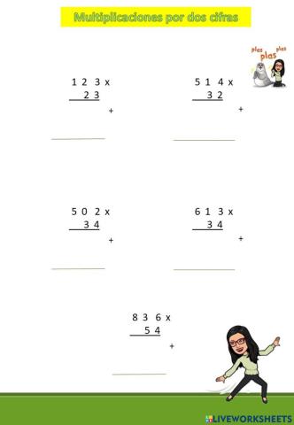 Multiplicaciones por dos cifras