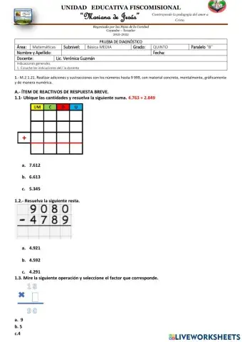 5-MATEMÁTICAS-DIAGNÓSTICO