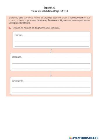 Español 2G- Página 12y 13