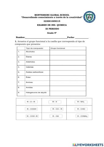 Examen quimica 9