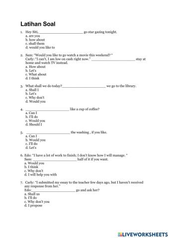 Lks offering and suggest