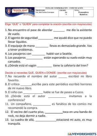 Pronombres relativos