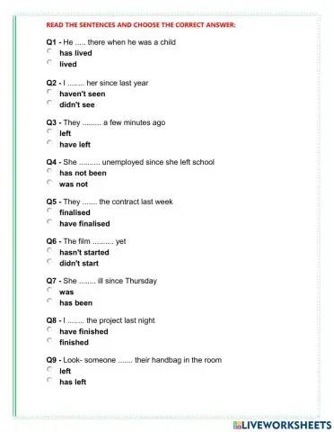 Present perfect vs simple past