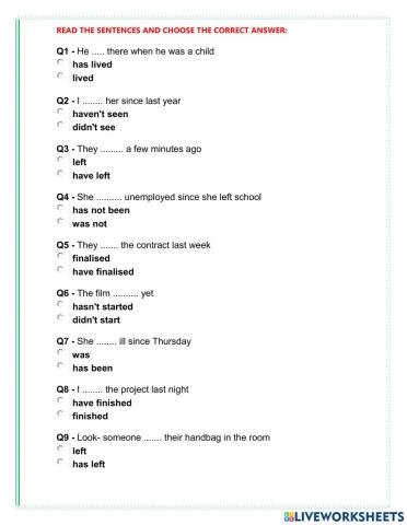 Present perfect vs simple past