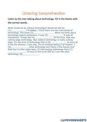 Listening Comprehension