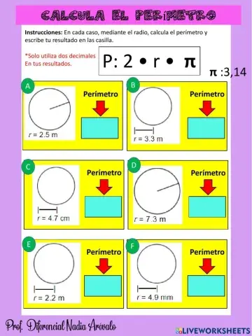 Calcular perímetro de un circulo