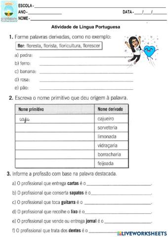 Substantivos derivados