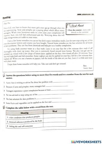 Health and You (Reading)