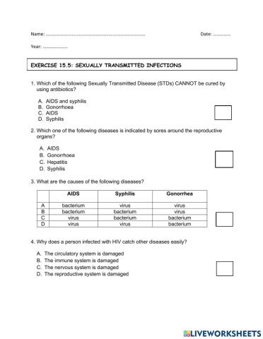 Exercise 15.5 (sexually transmitted infections)