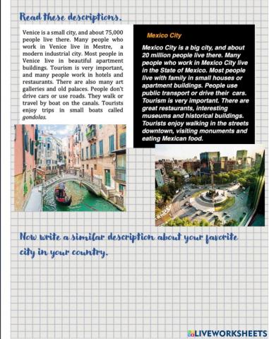 Writing a description