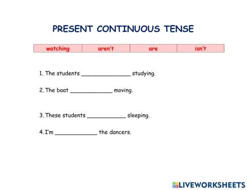 Present continuous tense
