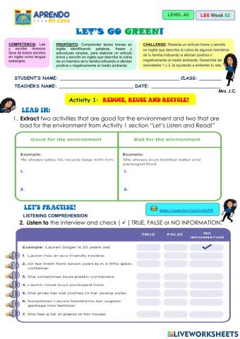 Reduce, Reuse and Recycle!