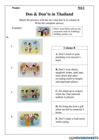 Dos and Don'ts in Thailand