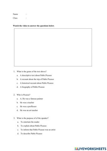 Soal latihan biography text