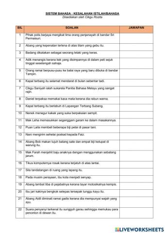 Kesalahan Bahasa dan Istilah