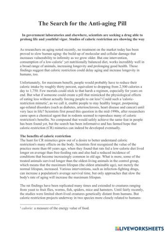 Follow-up reading: The search for the anti-aging pill