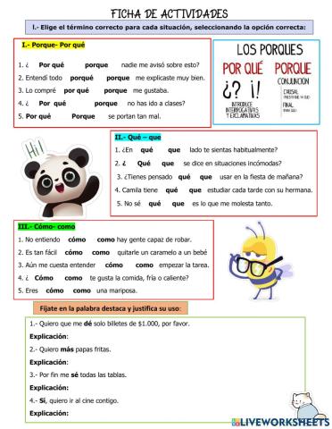 Ficha de actividades-6to