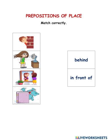 Prepositions of place