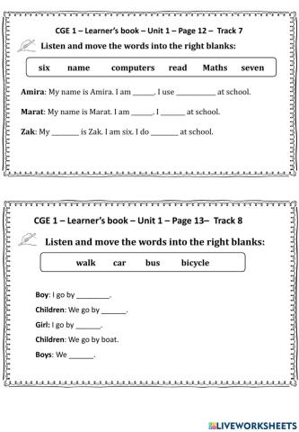 CGE1.U1.W2.Listening worksheet