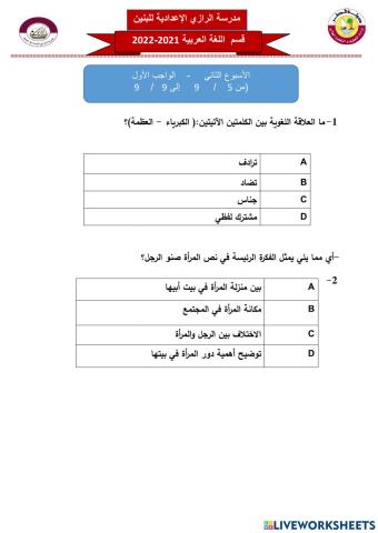 المرأة صنو الرجل