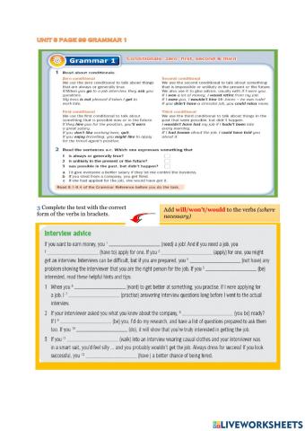 Unit 8 Grammar 1 page 99