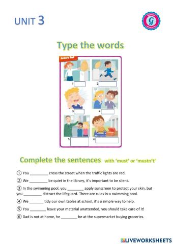 Vocabulary and prohibitions