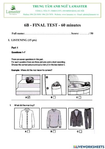 6b test course 15