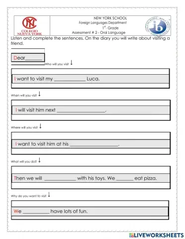 Diary entry listening